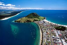 Aerial view of The Mount and Matakana Island - © 